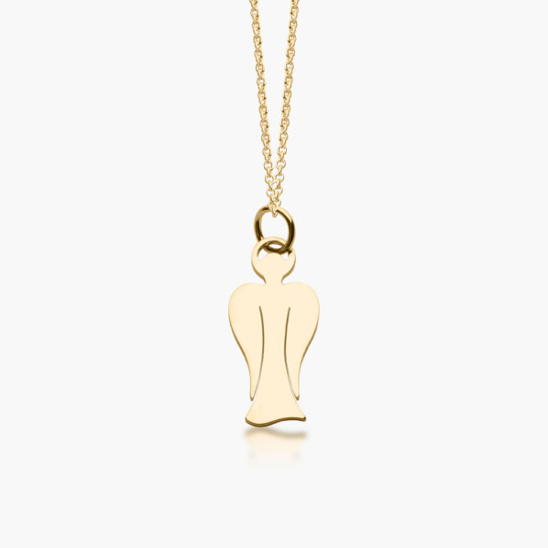 MyAngel Schutzengel-Anhänger schlicht in Gelbgold mit Kette (medium)