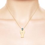 MyAngel Schutzengel-Anhänger mit Aquamarin in Gelbgold mit Kette (large)