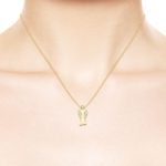 MyAngel Schutzengel-Anhänger mit Brillant-Teilpavée in Gelbgold mit Kette (x-small)