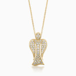 MyAngel pavé diamond guardian angel pendant