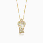 MyAngel pavé diamond guardian angel pendant