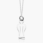 MyAngel Plain guardian angel pendant in silver