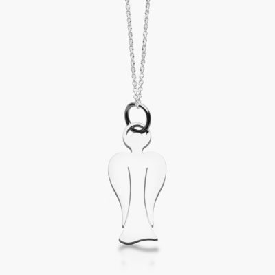 MyAngel Plain guardian angel pendant in silver