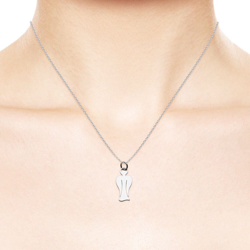 MyAngel Plain guardian angel pendant in silver