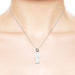 MyAngel Schutzengel-Anhänger schlicht in Silber mit Kette (medium)