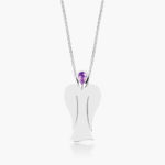 MyAngel Schutzengel-Anhänger mit Amethyst in Silber mit Kette (large)