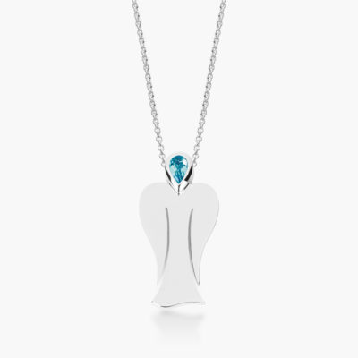 MyAngel Schutzengel-Anhänger mit Blautopas in Silber mit Kette (large)