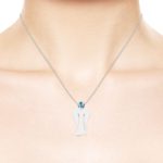 MyAngel Schutzengel-Anhänger mit Blautopas in Silber mit Kette (large)