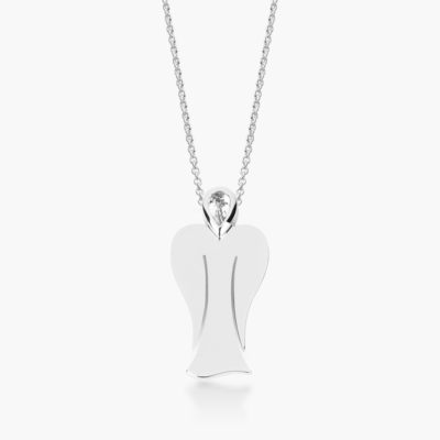 MyAngel Schutzengel-Anhänger mit Weißem Topas in Silber mit Kette (large)