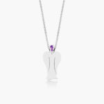 MyAngel Schutzengel-Anhänger mit Amethyst in Silber mit Kette (medium)