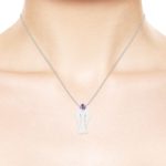 MyAngel Schutzengel-Anhänger mit Amethyst in Silber mit Kette (medium)