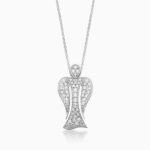 MyAngel pavé diamond guardian angel pendant