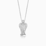 MyAngel pavé diamond guardian angel pendant